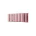 Ver imagem 1 de Cabeceira Casal Carla 140x60 Veludo Rose - M&f Decor