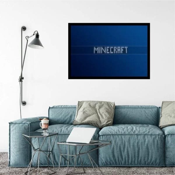 Quadro com moldura minecraft name font | MadeiraMadeira