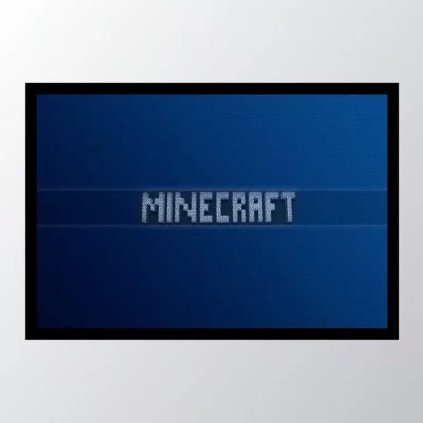 Quadro com moldura minecraft name font | MadeiraMadeira