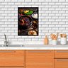 Quadro Cozinha Fotografia Feijoada 33x24cm - com Vidro:moldura Preta - 1