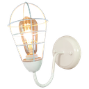 Ver imagem 1 de Arandela Parede Aramado Lampshape Branca Sala Corredor