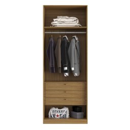 Guarda Roupa Modular 2 Portas com Gavetas 70 Cm Altezza Trend Belmax:freijó - 3