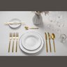 Jogo 6un Garfos Sobremesa Inox Dourado Luxe Gold Mesa Posta - 5