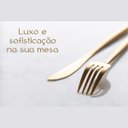Ver imagem 2 de Jogo 6un Garfos Sobremesa Inox Dourado Luxe Gold Mesa Posta