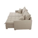 Ver imagem 5 de Sofá Cama Flora 02 Módulos de 80cm Br 15cm Meu Sofá Online A294 Linho Creme
