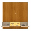 Ver imagem 5 de Estante Ripado para TV até 84 Polegadas com LED 100% MDF 230CMX250CM Majestade Luminare