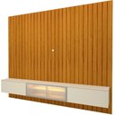Ver imagem 3 de Estante Ripado para TV até 84 Polegadas com LED 100% MDF 230CMX250CM Majestade Luminare