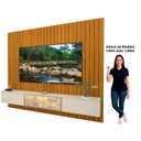 Ver mais imagens de Estante Ripado para TV até 84 Polegadas com LED 100% MDF 230CMX250CM Majestade Luminare
