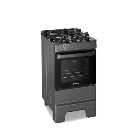 Fogão Esmaltec Ideal Top Glass 4 Bocas com Acendimento Automático e Mesa de Vidro