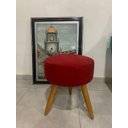 Ver imagem 4 de Puf, Puff Para Sala Pé Palito Vermelho 50 Cm Altura