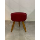 Ver imagem 3 de Puf, Puff Para Sala Pé Palito Vermelho 50 Cm Altura