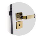 Ver imagem 1 de Fechadura Banheiro Icaro Roseta Quadrada Ros24 Antique Brass 40mm (40x53) Soprano