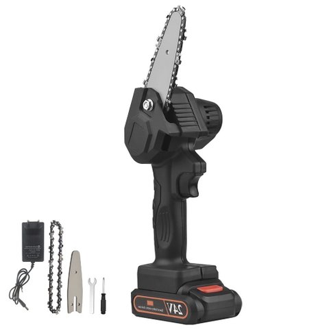 Mini Serra Eletrica Sem fio Portatil 24V de Mao Motoserra Corta Madeira Podar Jardinagem Arvore