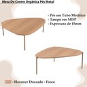 Ver imagem 5 de Mesa de Centro Organica Pe Metal Dourado Hanover 28014 Artesano Hanover Dourado