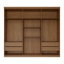 Ver imagem 5 de Guarda-Roupa Casal Genebra 6 Portas 4 Gavetas Ripado Jatoba - Panorama Móveis
