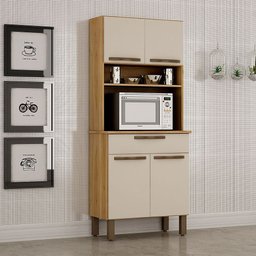 Kit Cozinha Turin 4 Portas 1 Gaveta Nicho Sallêto - 1 Kit Cozinha Turin 4 Portas 1 Gaveta Nicho Sallêto - 1