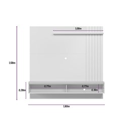 Painel Home / Rack Ripado Linea Sevilha Nature / Off White (6069-207039) Linea Brasil - 7