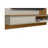 Painel Home / Rack Ripado Linea Sevilha Nature / Off White (6069-207039) Linea Brasil - 6