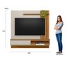 Painel Home / Rack Ripado Linea Sevilha Nature / Off White (6069-207039) Linea Brasil - 4