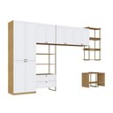Ver imagem 2 de Guarda-roupa Casal Modulado Infinity 10 Portas 2 Gavetas Savana/branco Fosco - Genialflex