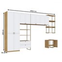Ver imagem 4 de Guarda-roupa Casal Modulado Infinity 10 Portas 2 Gavetas Savana/branco Fosco - Genialflex