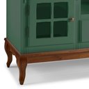 Ver imagem 4 de Conjunto Rack 60811 + Painel 50513 para Sala Pés Luiz Xv 1 Gaveta 2 Portas - Verde Musgo/imbuia