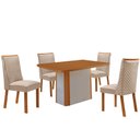 Ver imagem 2 de Mesa de Jantar Isadora 120cm Tampo MDF Laminado Canto Copo com 4 Cadeiras Yasmin