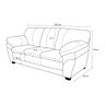 Sofá de Couro Gana 3 Lugares Branco - Mempra - 3