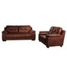 Conjunto Sofá de Couro Mônaco - 3 e 2 Lugares - Conhaque - 2