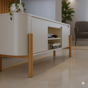 Ver imagem 3 de Rack Tv até 65 Polegadas Dubai 180cm Pés em Madeira Pinus para Sala de Estar ou Tv:off