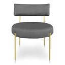 Ver imagem 4 de Kit 2 Poltronas Luxo Elora Linho Pés de Ferro Dourado - Pallazio