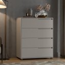 Ver imagem 3 de Quarto Casal com Guarda-roupa 6 Portas, Cômoda e 2 Mesas de Cabeceira Newton
