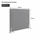 Ver imagem 4 de Cabeceira Cama Box Queen Size Madri 160cm com Frame Bouclé Cinza