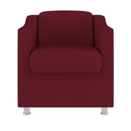 Kit 02 Poltronas Tilla Recepção Consultório Suede – Balaqui Decor Cor:Marsala - 3