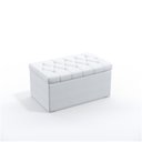 Ver imagem 3 de Kit Cabeceira Estofada Decorativa Antares e Calçadeira Sagitarius 90 Cama de Solteiro Couro Artifici