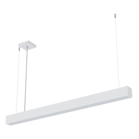 Lustre Pendente Taschibra Vetor Linear Led 20w Bivolt Branca 4000k Luz Neutra