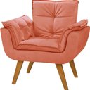 Ver imagem 1 de Poltrona Decorativa Opala Suede Cinza - Dora Bela Cor Rosa