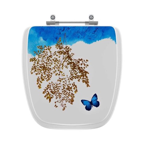 Assento Sanitario Decorado Borboleta Flex para Vaso Deca