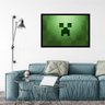 Quadro com moldura minecraft background - 2