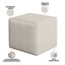 Ver imagem 6 de Poltrona de Amamentação com Balanço e Puff Ravena W01 Linho Cru - Lyam Decor