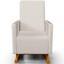 Ver imagem 6 de Poltrona de Amamentação com Balanço e Puff Ravena W01 Linho Cru - Lyam Decor