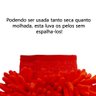 Luva de Limpeza Pano de Microfibra Chenile Vermelho - 4