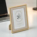 Ver imagem 2 de Porta Retrato 13x18cm Mdf Vidro Areia e Marrom Espressione