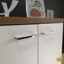 Ver imagem 3 de Armário para Escritório 2 Portas 3 Prateleiras Loke Olmo/branco
