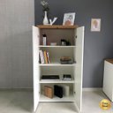 Ver imagem 2 de Armário para Escritório 2 Portas 3 Prateleiras Loke Olmo/branco