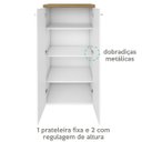 Ver imagem 5 de Armário para Escritório 2 Portas 3 Prateleiras Loke Olmo/branco