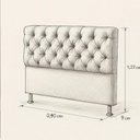 Ver imagem 5 de Cabeceira Cama Box Solteiro 90cm Valentina Estofada Bege