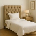 Ver imagem 2 de Cabeceira Cama Box Solteiro 90cm Valentina Estofada Bege
