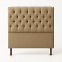 Ver imagem 1 de Cabeceira Cama Box Solteiro 90cm Valentina Estofada Bege