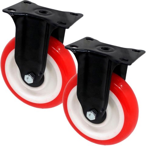 Kit 4 Rodinhas Roda Rodizio Reforçado Anti Risco de 125x32mm